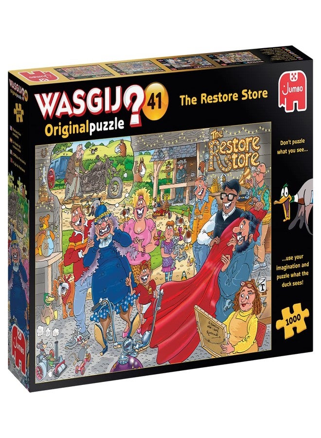 Wasgij Jumbo, Wasgij, Original 41 - The Restore Store, Unique Collectable Jigsaw Puzzle for Adults, 1,000 Piece - Image 1